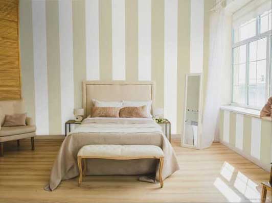 righe grandi Bianco e Beige