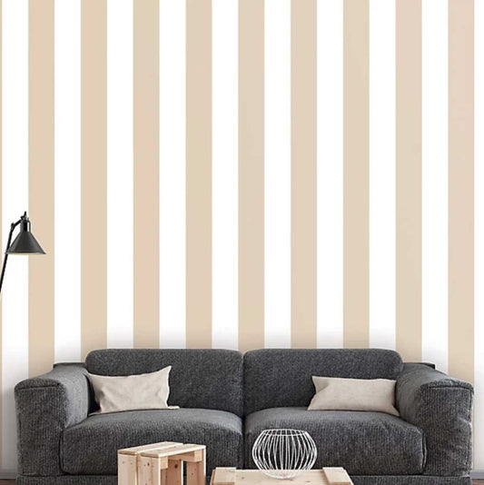 righe medie Beige e Bianco