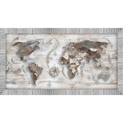 Blanc Mariclò Quadro Mappa Mondo